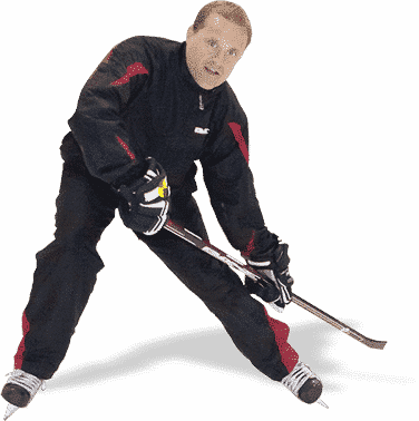 Cliff Ronning holding a hockey stick